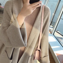 Load image into Gallery viewer, 2019 Women Poncho Long Sleeve Loose Style Knitted Long Sweater Coat Women Big Size Cardigans Long Sweater Jumper Casaco Feminino