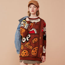 Load image into Gallery viewer, UNIFREE cartoon sweater women thicken 2020 new European and American style loose loose pullover jacket foreign style UDB184K060
