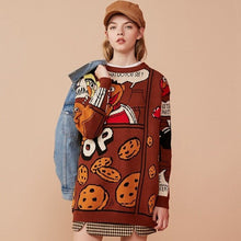 Load image into Gallery viewer, UNIFREE cartoon sweater women thicken 2020 new European and American style loose loose pullover jacket foreign style UDB184K060
