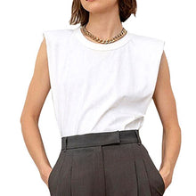Load image into Gallery viewer, Littlerossa Summer Sleeveless Top Female O Neck Blouse Shirt Women Loose Solid Chic Casual Blouses Black 2020 Cotton Brown
