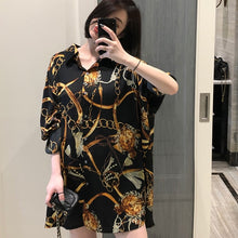 Load image into Gallery viewer, Fashion Casual PLUS Size Blouses Women 2020 Spring Chiffon Blouse Three Quarter Sleeve Loose Tops Shirts Blusas Mujer
