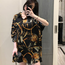 Load image into Gallery viewer, Fashion Casual PLUS Size Blouses Women 2020 Spring Chiffon Blouse Three Quarter Sleeve Loose Tops Shirts Blusas Mujer
