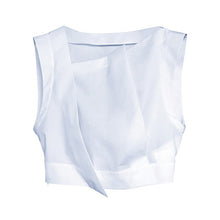Load image into Gallery viewer, VGH Irregular Perspective Short Women's Shirt Skew Collar Sleeveless Summer Elegant Blouses Female 2020 Fashion Clothing Tide
